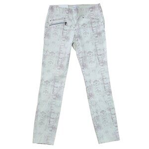 Calvin Klein Body Fit Snakeskin Print Pants Sz 2 NWT Business Casual Off White